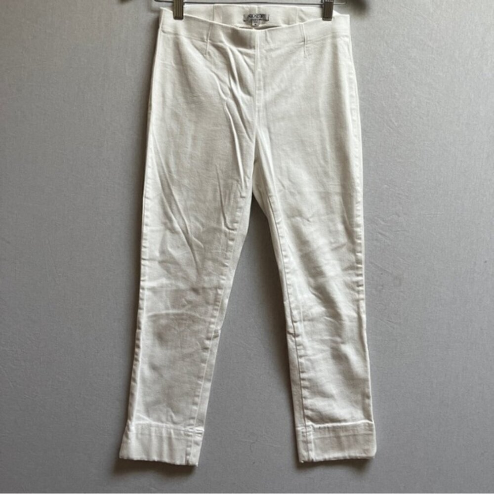 Nic Zoe White Stretchy Pull On Denim Skinny Jeans Sz 4